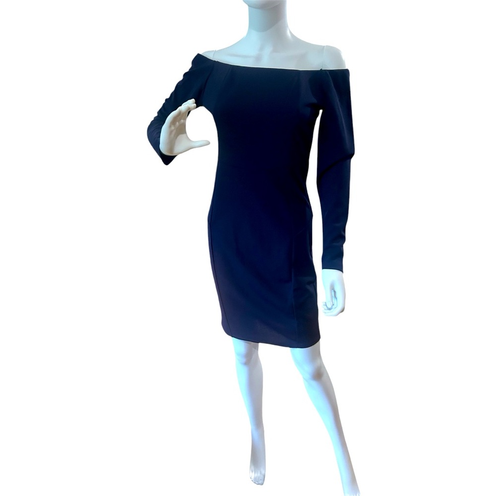 Bebe Navy Blue Back Zip Dress